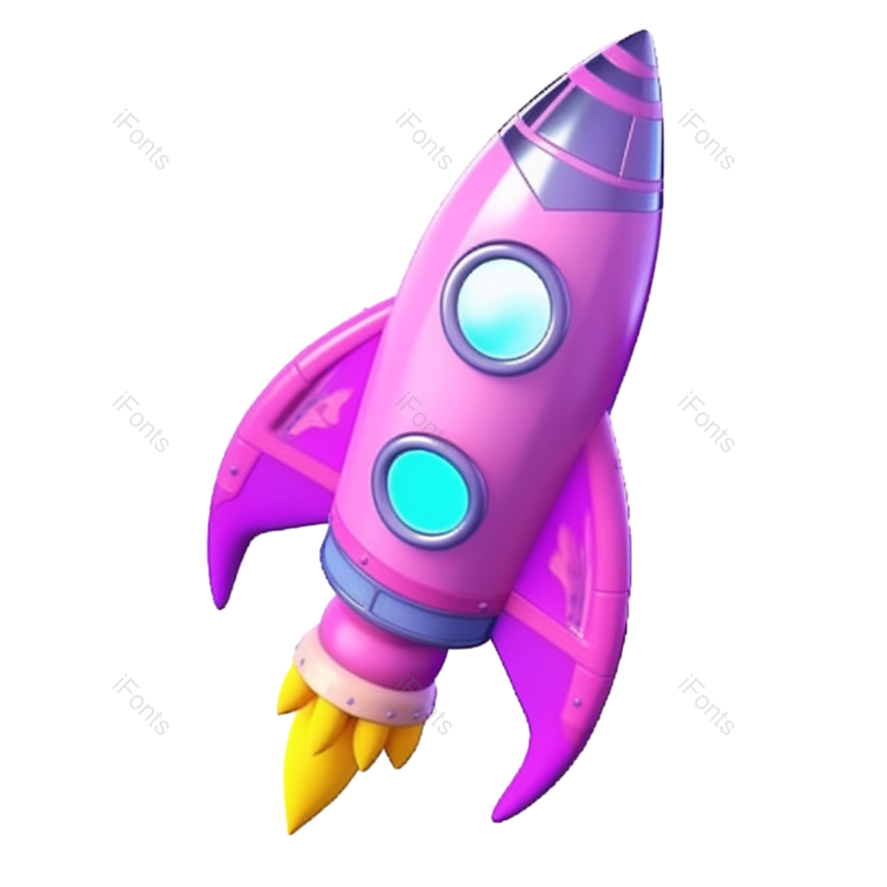 天空图片,插画元素,火箭PNG,可爱的免抠素材